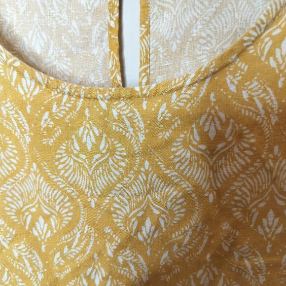 Sigrid Olsen Linen Shift Dress Pockets Floral Filigree - Picture 4 of 9